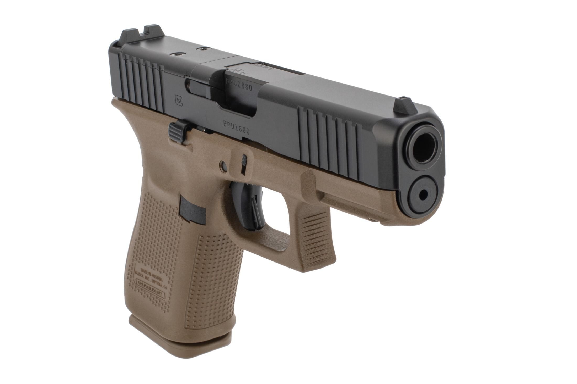 GLOCK 19 MOS Gen5 9mm Pistol - FDE/Black